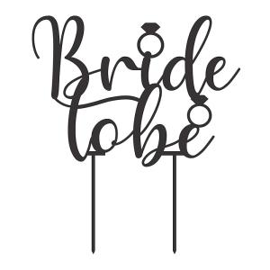 CAKE TOPPER BRIDE TO BE GOLD