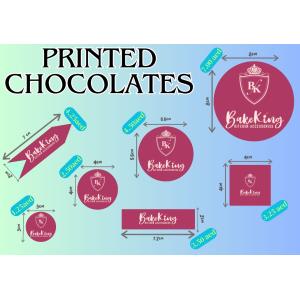 PRINTED CHOCOLATE SQUARE 4CM