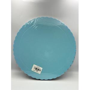 WAVY BASE ROUND 5PCS BLUE  26CM