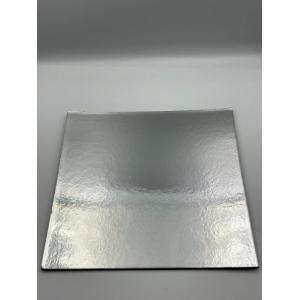 CAKE BASE SQUARE SILVER 20CM