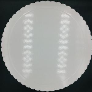 WAVY BASE ROUND 5PCS WHITE 20CM