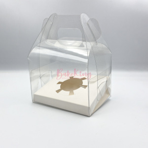 CUP CAKE PREMIUM BOX 1HOLE WITH HANDLE