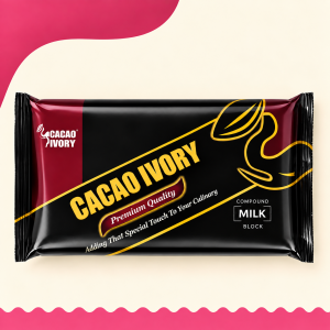 Cacao Ivory Premium Compound Milk Chocolate Block 1 kg